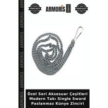 Armoris Özel Seri Aksesuar Çeşitleri Modern Takı Single Sword Paslanmaz Künye Zinciri