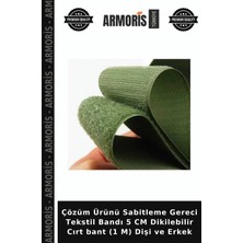 Armoris Çözüm Ürünü Sabitleme Gereci Tekstil Bandı 5 cm Dikilebilir Cırt Bant (1 M) Dişi ve Erkek