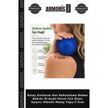 Armoris Kolay Kullanım Kas Rahatlatma Beden Bakımı El-Ayak-Vücut Için Duyu Uyarıcı Dikenli Masaj Topu-7.5cm