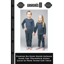 Armoris Premium Dış Giyim Günlük Kullanım Esnek Yapı Thermoform Unisex Çocuk Gri Renk Termal Içlik Takım