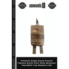 Armoris Premium Single Sword Pounch Tabanca Şrjrler Kılıfı Silah Aksesuarı Taşınabilir Cep Ekipman Cebi