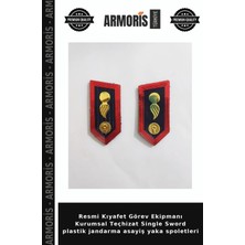 Armoris Resmi Kıyafet Görev Ekipmanı Kurumsal Teçhizat Single Sword Plastik Jandarma Asayiş Yaka Spoletleri