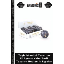 Armoris Taşlı Istanbul Tasarımı El Aynası Kalın Zarif Tasarım Hediyelik Eşyalar