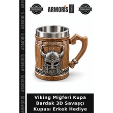 Armoris Viking Miğferi Kupa Bardak 3D Savaşçı Kupası Erkek Hediye