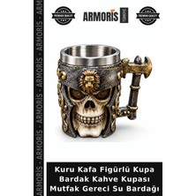 Armoris Kuru Kafa Figürlü Kupa Bardak Kahve Kupası Mutfak Gereci Su Bardağı