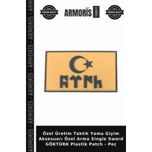 Armoris Özel Üretim Taktik Yama Giyim Aksesuarı Özel Arma Single Sword Göktürk Plastik Patch - Peç