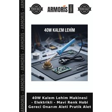 Armoris 40W Kalem Lehim Makinesi - Elektrikli - Mavi Renk Hobi Gereci Onarım Aleti Pratik Alet