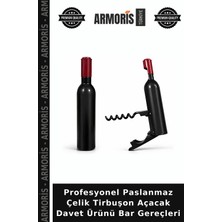 Armoris Profesyonel Paslanmaz Çelik Tirbuşon Açacak Davet Ürünü Bar Gereçleri