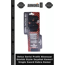 Armoris Delux Serisi Pratik Aksesuar Günlük Giyim Seyahat Kemeri Single Sword Kobra Kemer