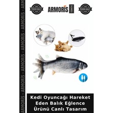 Armoris Kedi Oyuncağı Hareket Eden Balık Eğlence Ürünü Canlı Tasarım