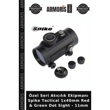 Armoris Özel Seri Atıcılık Ekipmanı Spike Tactical 1X40MM Red & Green Dot Sight - 11MM