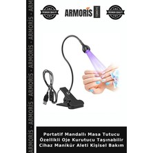 Armoris Portatif Mandallı Masa Tutucu Özellikli Oje Kurutucu Taşınabilir Cihaz Manikür Aleti Kişisel Bakım