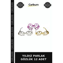 Carlburn Delux Serisi Yıldız Parlak Gözlük 12 Adet Oyun Kutlama Çekim
