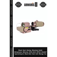 Armoris Özel Seri Kolay Montaj Hobi Ekipmanı Nikula 558-G43 Xps2 Hedef Işaretleyici Red Dot Set Çöl Rengi 5x