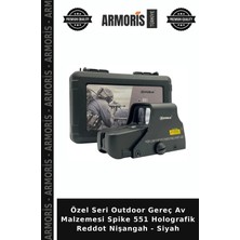 Armoris Özel Seri Outdoor Gereç Av Malzemesi Spike 551 Holografik Reddot Nişangah - Siyah