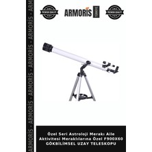 Armoris Özel Seri Astroloji Merakı Aile Aktivitesi Meraklılarına Özel F900X60 Gökbilimsel Uzay Teleskopu
