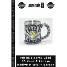 Armoris Mistik Ejderha Gözü 3D Kupa Arkadaşa Hediye Mitolojik Bardak