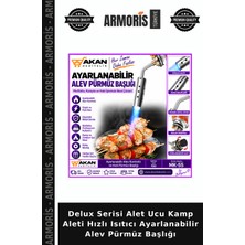Armoris Delux Serisi Alet Ucu Kamp Aleti Hızlı Isıtıcı Ayarlanabilir Alev Pürmüz Başlığı