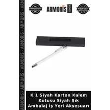Armoris K 1 Siyah Karton Kalem Kutusu Siyah Şık Ambalaj Iş Yeri Aksesuarı