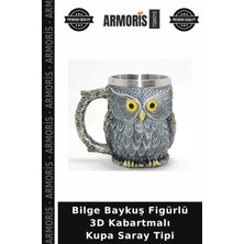 Armoris Bilge Baykuş Figürlü 3D Kabartmalı Kupa Saray Tipi