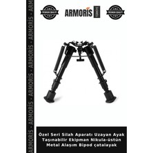 Armoris Özel Seri Silah Aparatı Uzayan Ayak Taşınabilir Ekipman Nikula-Üstün Metal Alaşım Bipod Çatalayak