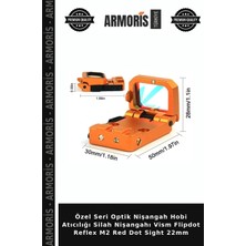 Armoris Özel Seri Optik Nişangah Hobi Atıcılığı Silah Nişangahı Vism Flipdot Reflex M2 Red Dot Sight 22MM