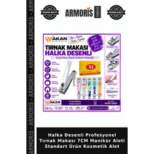 Armoris Halka Desenli Profesyonel Tırnak Makası 7cm Manikür Aleti Standart Ürün Kozmetik Alet