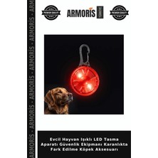 Armoris Evcil Hayvan Işıklı LED Tasma Aparatı Güvenlik Ekipmanı Karanlıkta Fark Edilme Köpek Aksesuarı