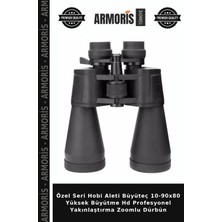 Armoris Özel Seri Hobi Aleti Büyüteç 10-90X80 Yüksek Büyütme Hd Profesyonel Yakınlaştırma Zoomlu Dürbün