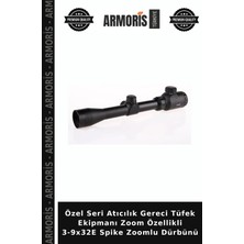 Armoris Özel Seri Atıcılık Gereci Tüfek Ekipmanı Zoom Özellikli 3-9X32E Spike Zoomlu Dürbünü