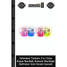 Armoris Istanbul Temalı 2'li Cam Kupa Bardak Sunum Bardağı Sofralar Için Sıcak Içecek