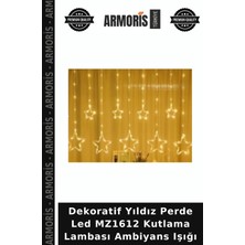 Armoris Dekoratif Yıldız Perde LED MZ1612 Kutlama Lambası Ambiyans Işığı