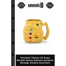 Armoris Porselen Thanos Eli Kupa Bardak Günün Kahvesi Karakter Bardağı Sinema Severlere