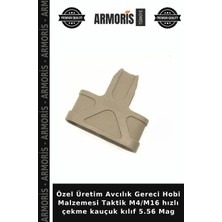 Armoris Özel Üretim Avcılık Gereci Hobi Malzemesi Taktik M4/M16 Hızlı Çekme Kauçuk Kılıf 5.56 Mag