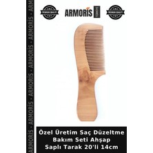 Armoris Özel Üretim Saç Düzeltme Bakım Seti Ahşap Saplı Tarak 20'li 14CM