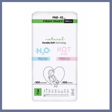Bezos Natural Double Soft Bebek Bezi Fırsat Paketi 3 Beden 42 Adet Dlra