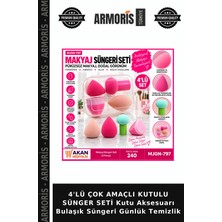 Armoris 4'lü Çok Amaçlı Kutulu Sünger Seti Kutu Aksesuarı Bulaşık Süngeri Günlük Temizlik