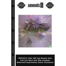 Armoris MZXX313 10M 100 LED Damla Uçlu LED Işık Mavi Işık Oda Lambası Dekoratif Aydınlatma Salon Süslemesi