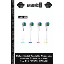 Armoris Delux Serisi Temizlik Aksesuarı Seyahat Ürünü Ev Gereci 4lü Diş Fırçası Başlığı