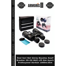 Armoris Özel Seri Net Görüş Büyüteç Keşif Breaker 20×50 Wd2 Çift Göz Ayarlı Profesyonel Dürbün 1000M/56M