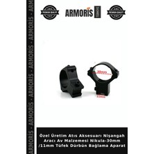 Armoris Özel Üretim Atıs Aksesuarı Nişangah Aracı Av Malzemesi NIKULA-30MM /11MM Tüfek Dürbün Bağlama Aparat
