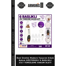 Armoris Özel Üretim Modern Tasarım Erkek Bakım Göstergeli 6 Başlıklı Cilt Temizleme Vakum Aleti
