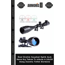 Armoris Özel Üretim Seyahat Optik Açık Hava Kış Takım Tr-Nikula 4-16X50 Aoeg Zoomlu Tüfek Dürbünü