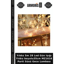 Armoris Yıldız 5m 28 LED Gün Işığı Yıldız BOYUTU35CM MZ1616 Parti Süsü Gece Lambası