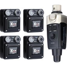 Xvive XV-U45R4 4 Alıcı + 1 Vericili Kablosuz In-Ear Monitör Sistemi (Siyah)