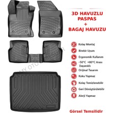 Tr Rizline Volkswagen Taigo Üst Bagaj 2020 Sonrası Ile Uyumlu 3D Araca Özel Paspas ve Bagaj Havu