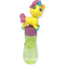 Milas Toptan Sevimli Unicorn Figürlü Bncuk Şişesi - Eğlenceli Köpük Çıkartma Oyuncak - Sarı - 1 Adet