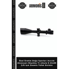 Armoris Özel Üretim Doğa Sporları Avcılık Aksesuarı Büyüteç Tr-Nikula 6-24X60 Çıft Işık Zoomlu Tüfek Dürbün