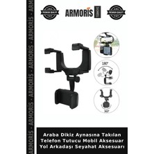 Armoris Araba Dikiz Aynasına Takılan Telefon Tutucu Mobil Aksesuar Yol Arkadaşı Seyahat Aksesuarı