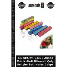Armoris Müzikaleti Çocuk Ahşap Müzik Aleti Üflemeli Çalgı Gelişim Seti Nefes Çalgısı